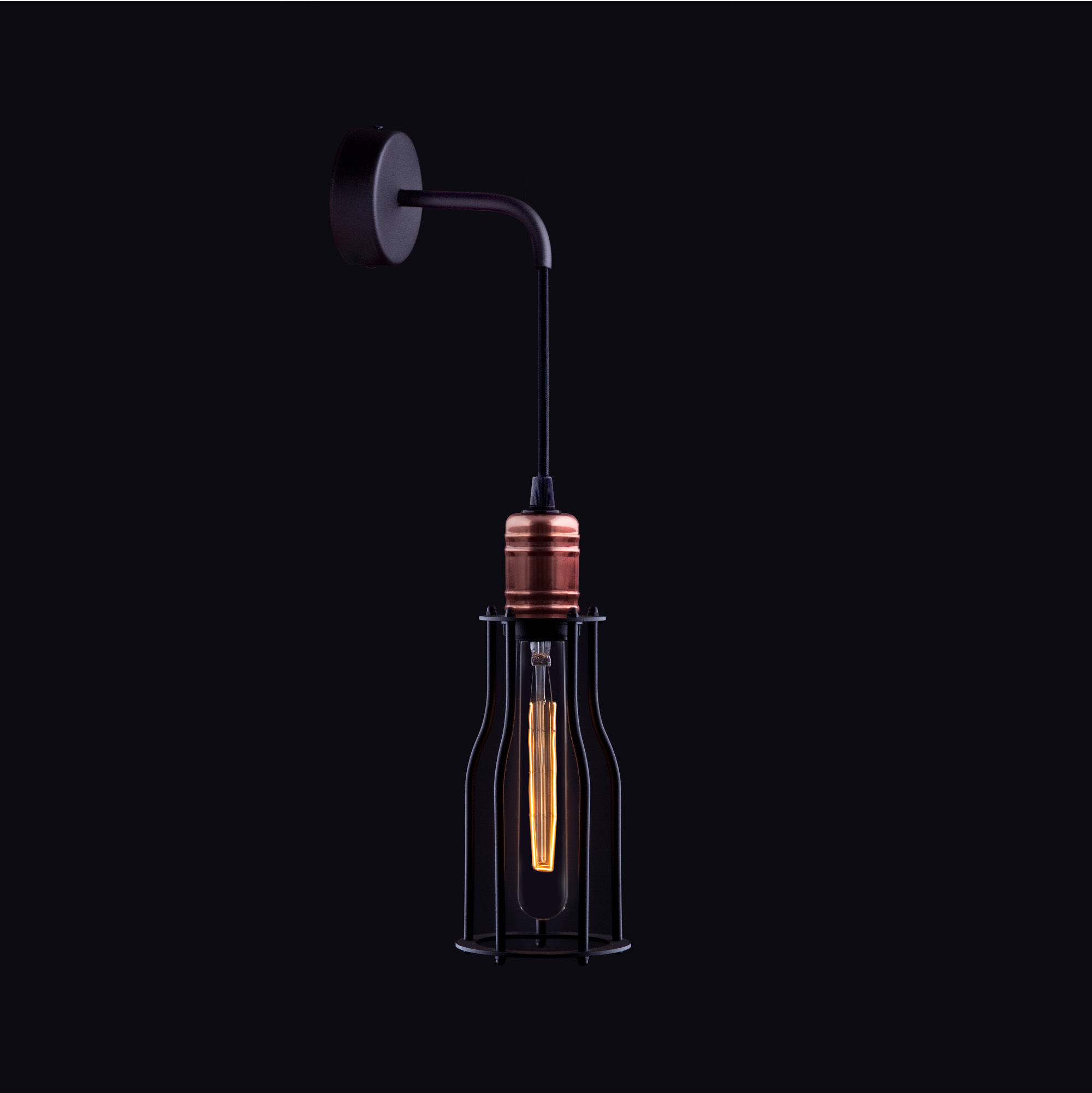 Lampa ścienna kinkiet WORKSHOP Czarny 6605 - Nowodvorski