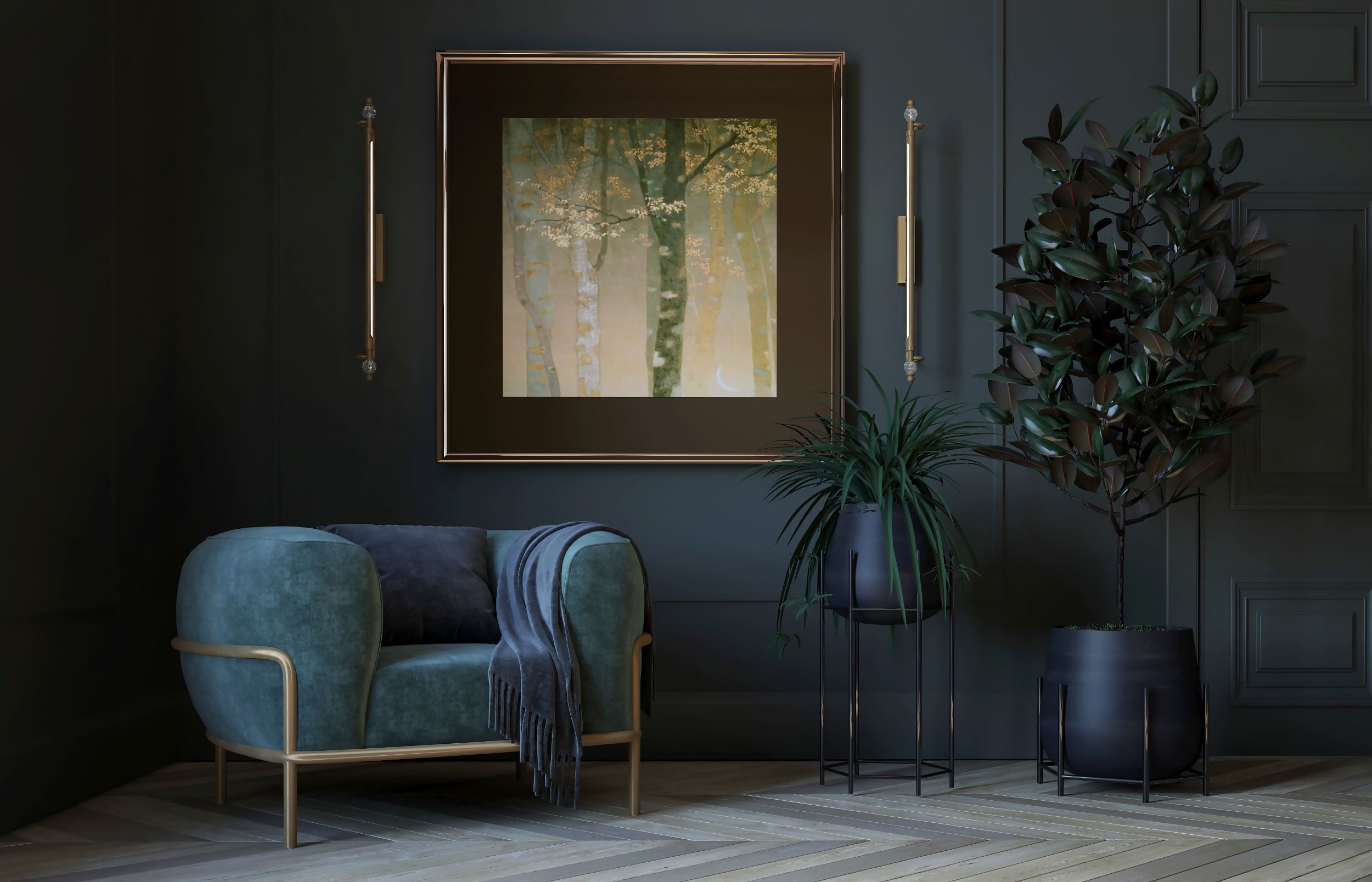 Lampa ścienna kinkiet REMBRANT LED L Antyczny mosiądz 8167 - Nowodvorski - obrazek 5