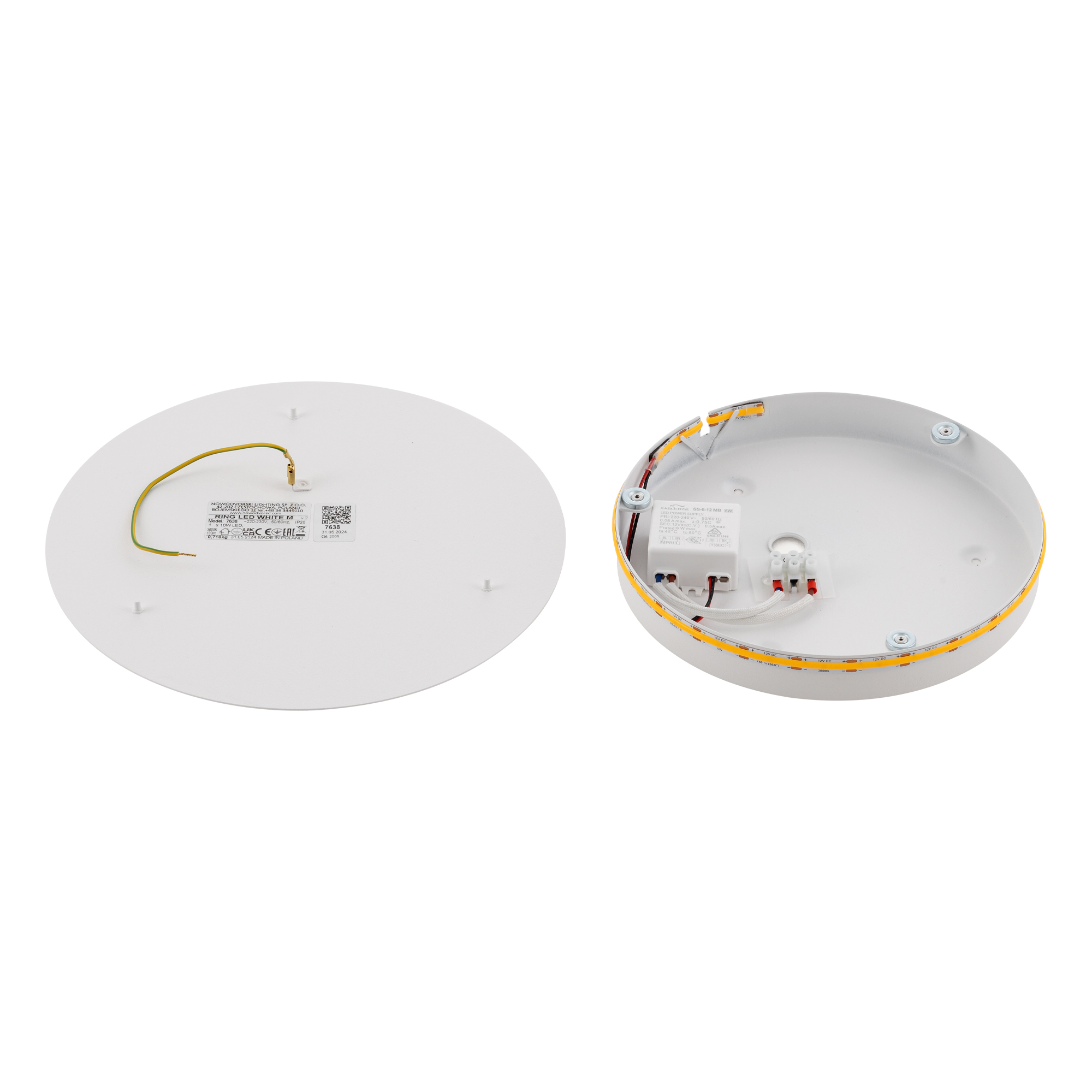 Lampa ścienna kinkiet RING LED M Biały 7638 - Nowodvorski - obrazek 7