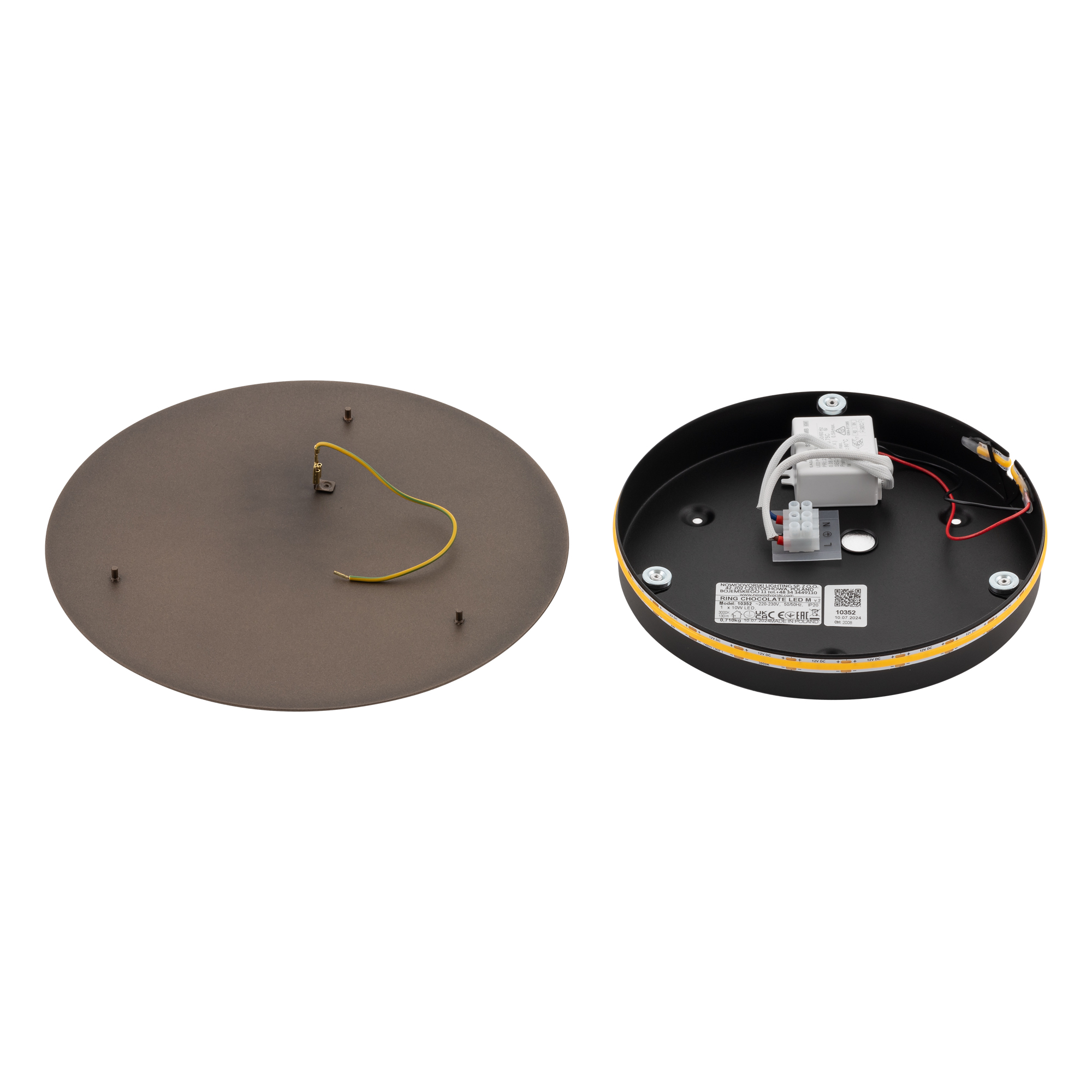 Lampa ścienna kinkiet RING LED M Satynowy czekoladowy 10352 - Nowodvorski - obrazek 7