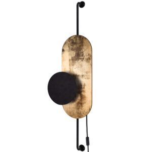 Kinkiet z włącznikiem WHEEL LUX Złoty 8430 - Nowodvorski
