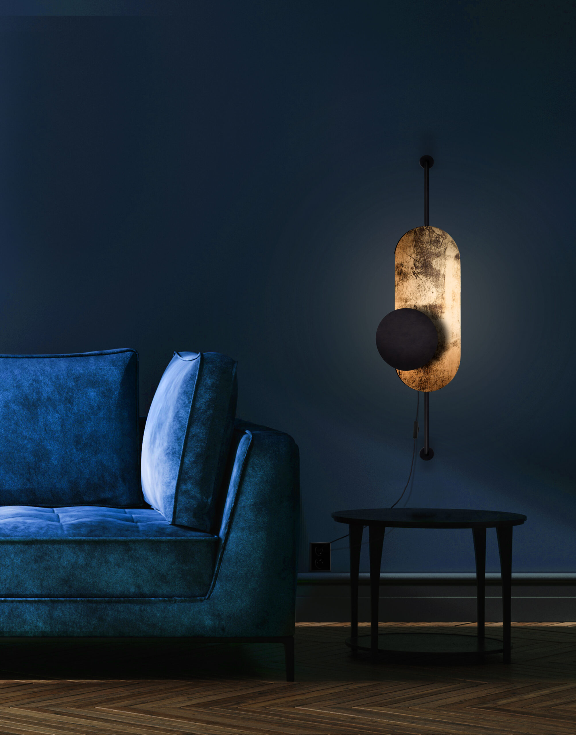 Kinkiet z włącznikiem WHEEL LUX Złoty 8430 - Nowodvorski - obrazek 3