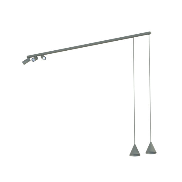 Lampa przysufitowa plafon FOURTY Umbra gray 11472 - Nowodvorski