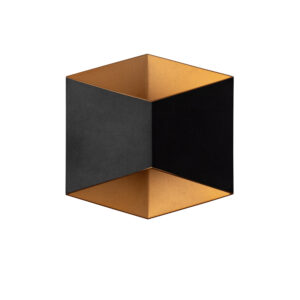Lampa ścienna natynkowa TRIANGLES LED Czarno-złoty 8141 - Nowodvorski