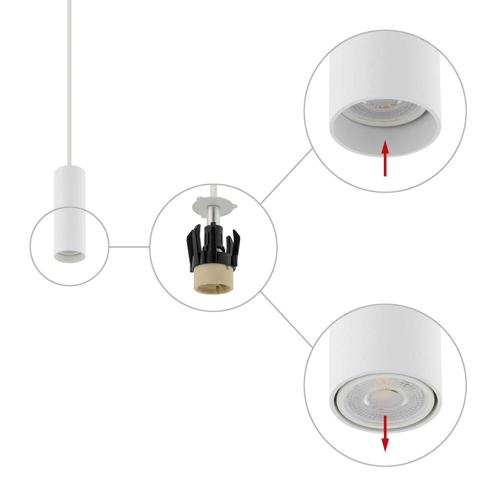 Lampa wisząca FOURTY S Biały 10764 - Nowodvorski - obrazek 4
