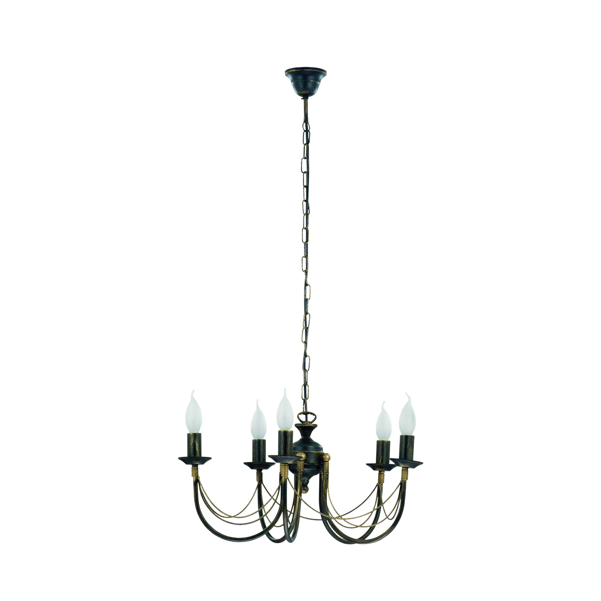 Lampa wisząca ARES Czarny patynowany złotem 205 - Nowodvorski