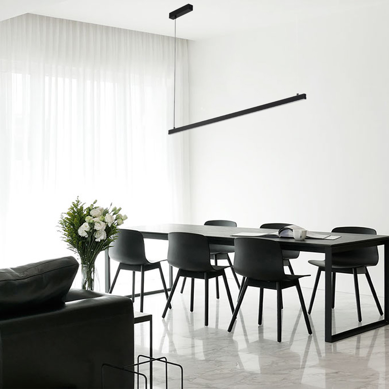 Lampa wisząca led pojedyczna, świecącą góra-dół MIAMI 8835 - Argon - obrazek 2