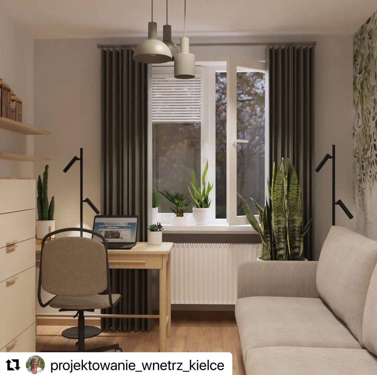 Lampa wisząca na okrągłej podsufitce SINES 1470 - Argon - obrazek 2