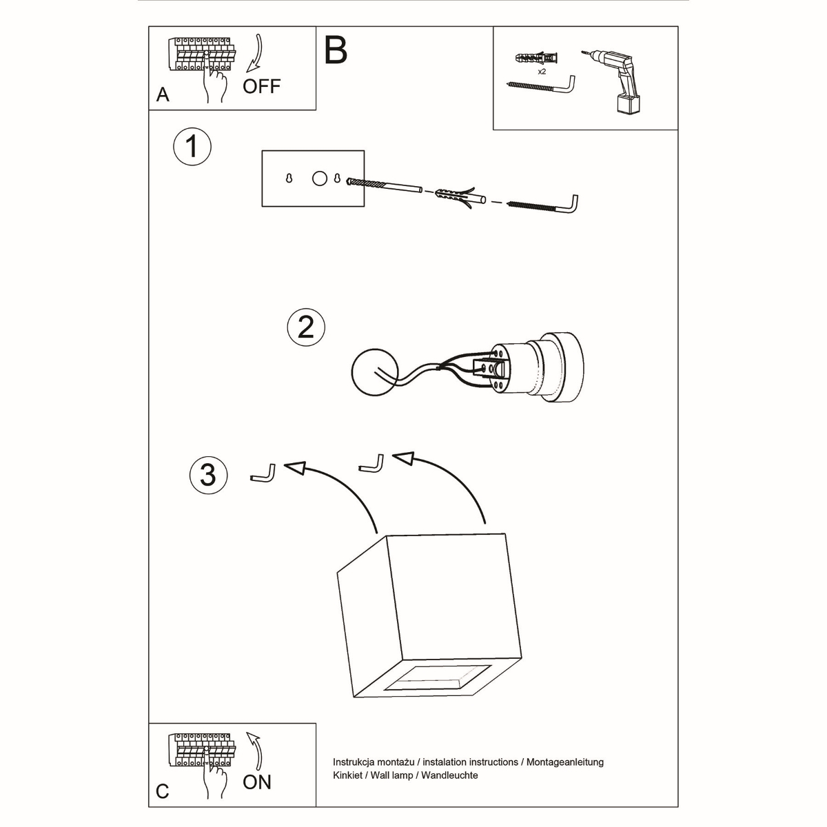 Kinkiet ceramiczny LEO czarny SL.0872 - Sollux - obrazek 5