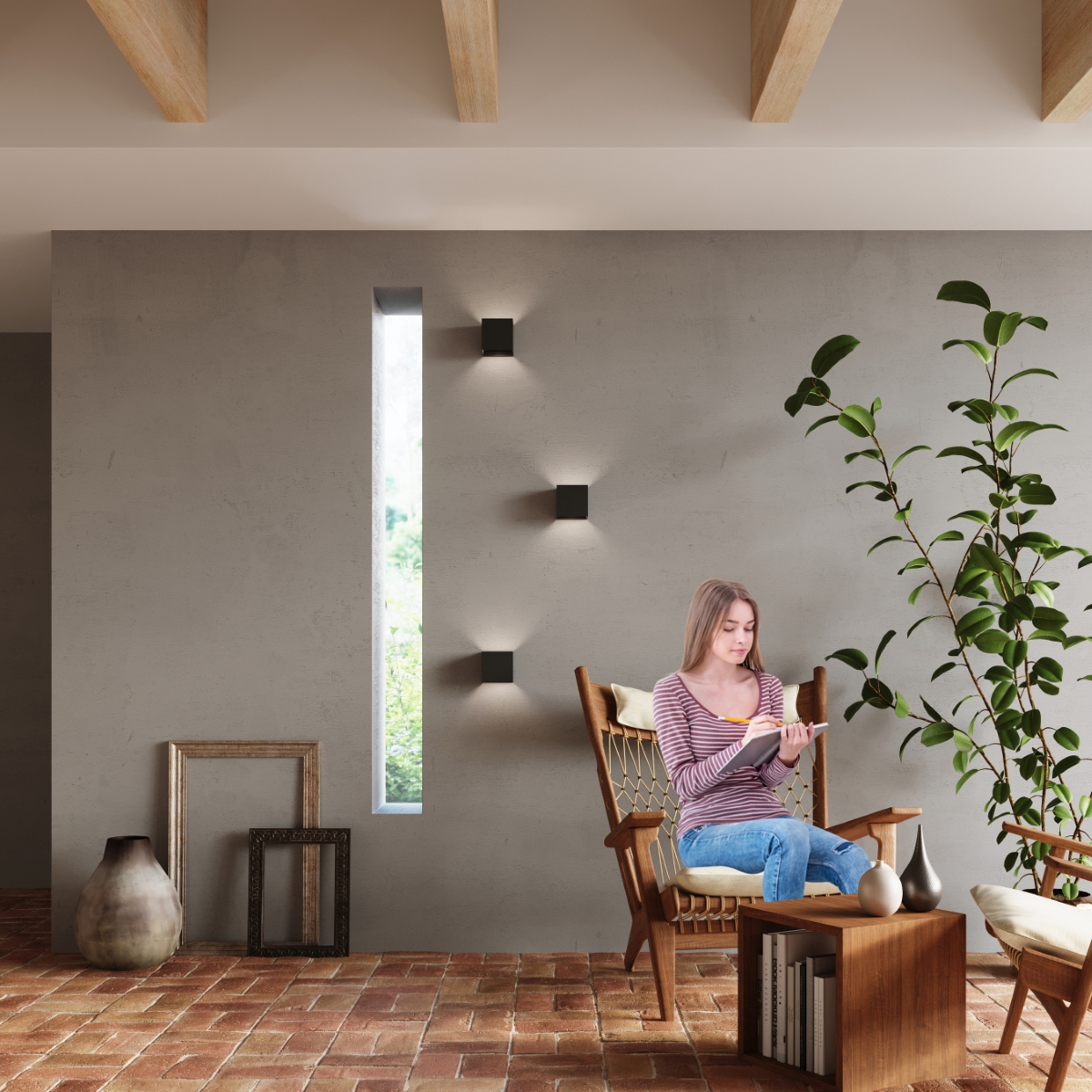 Kinkiet LUCA czarny LED IP54 SL.0545 - Sollux - obrazek 12