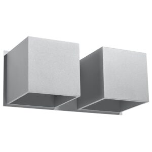 Kinkiet QUAD 2 szary SL.0658 - Sollux