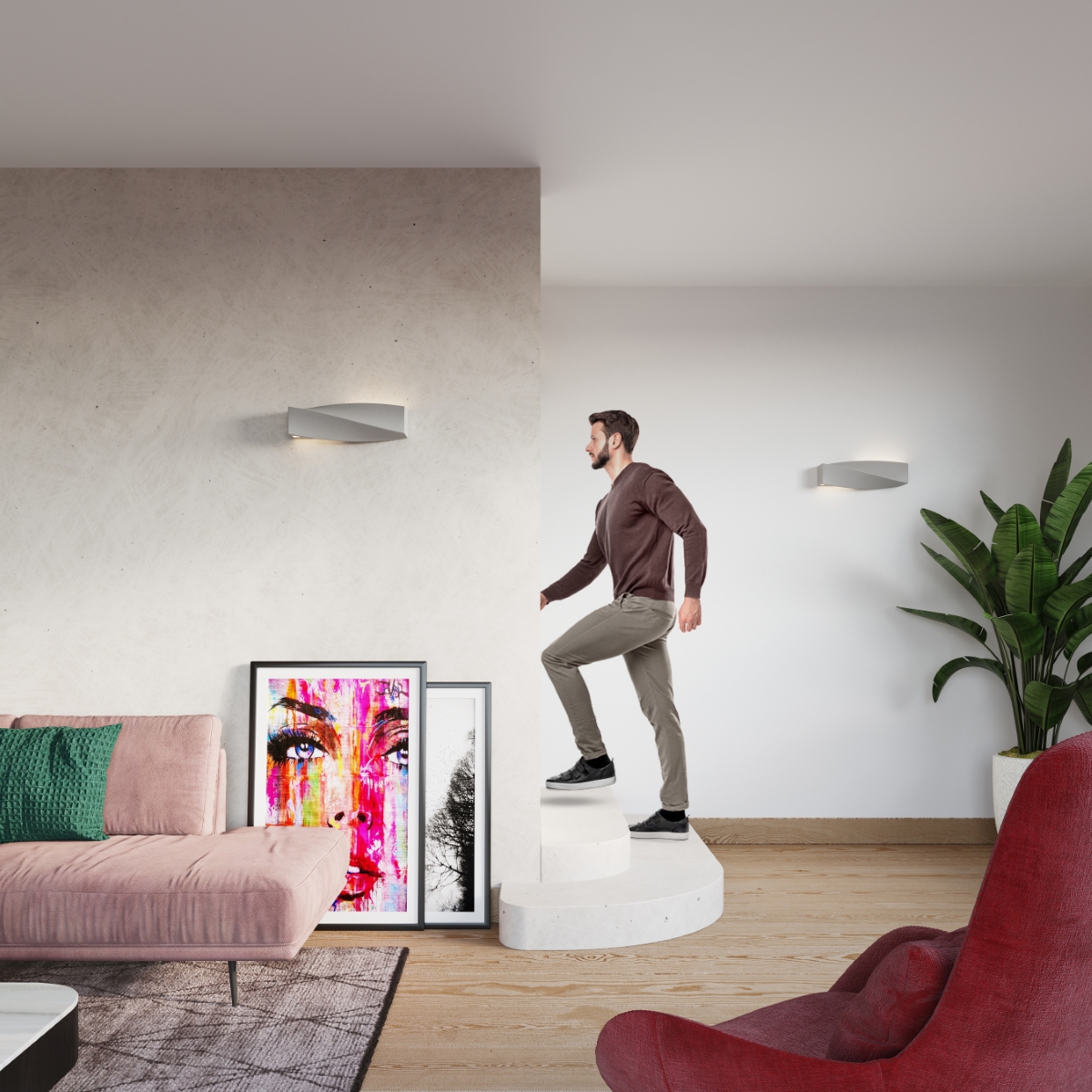 Kinkiet SIGMA szary SL.0869 - Sollux - obrazek 7