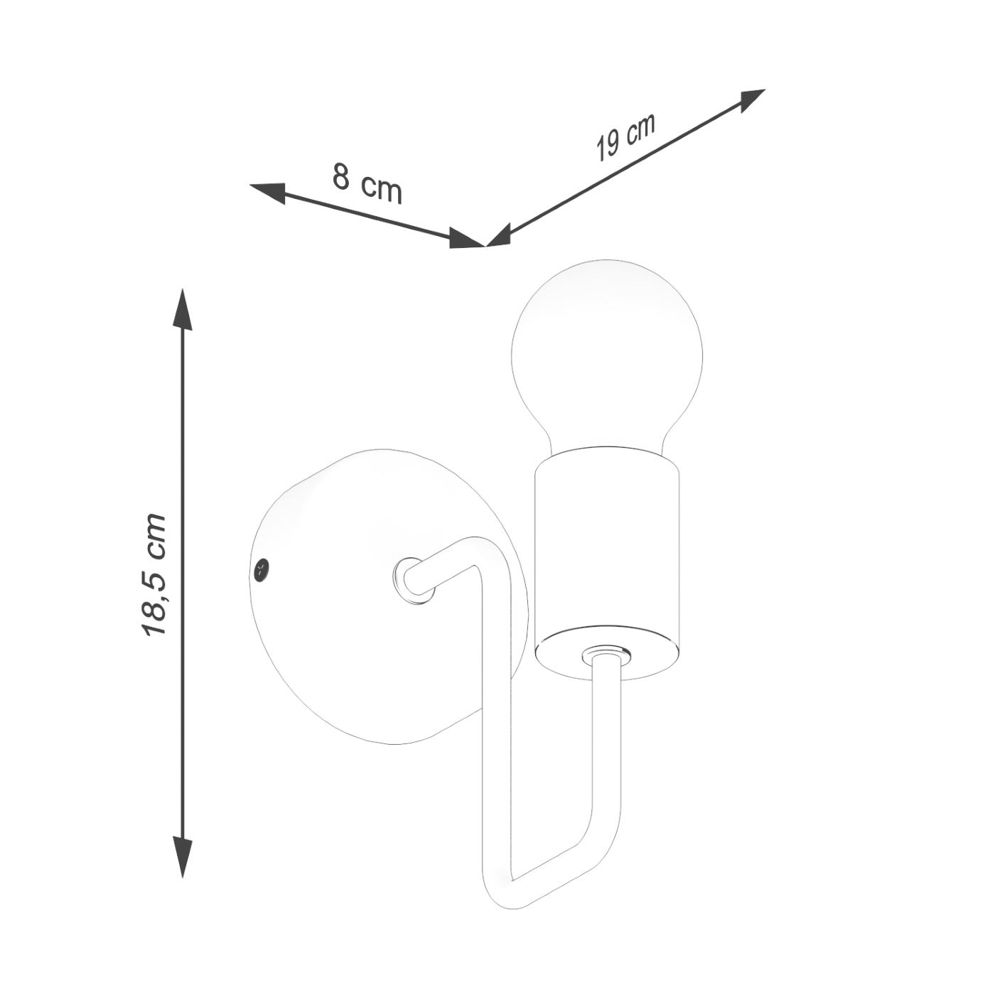 Kinkiet TIMBO czarny SL.1668 - Sollux - obrazek 9