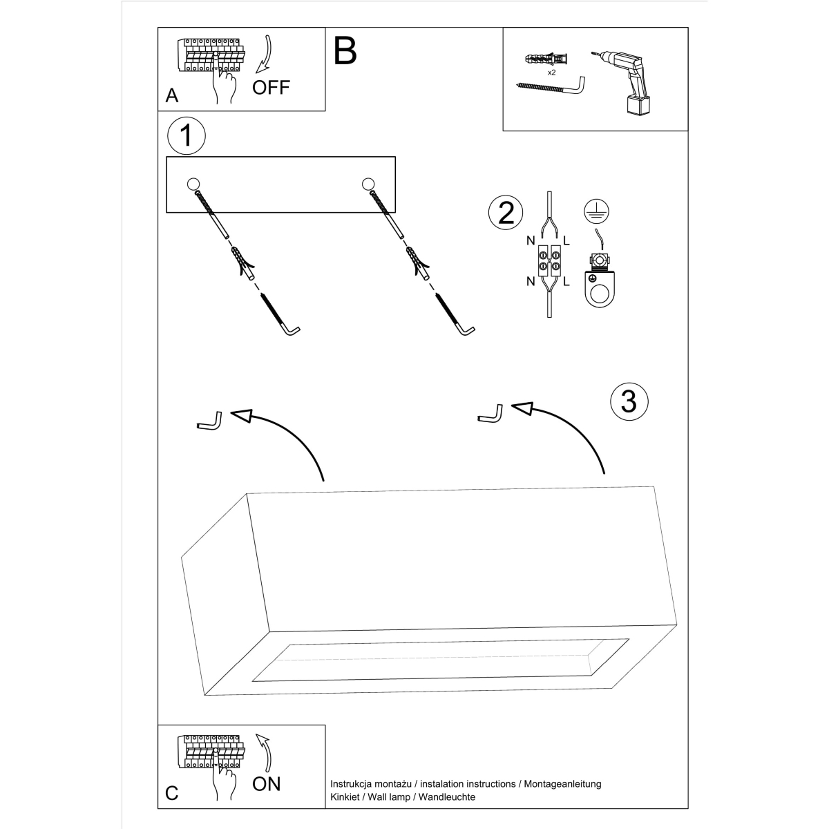 Kinkiet VEGA 30 beton SL.0992 - Sollux - obrazek 5