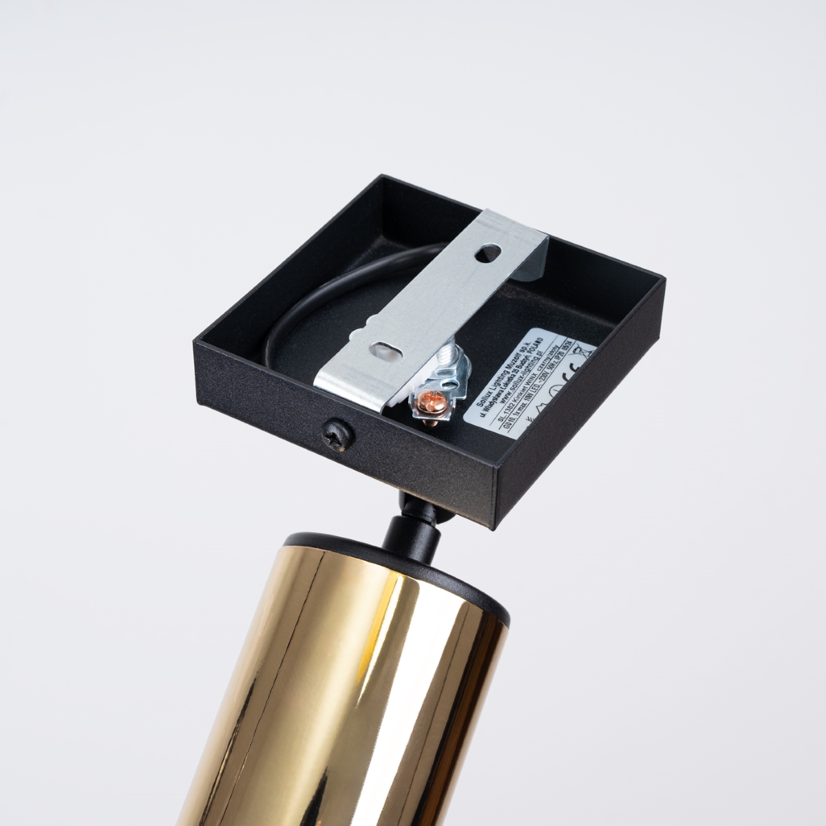 Kinkiet WINX czarny/złoty SL.1382 - Sollux - obrazek 4