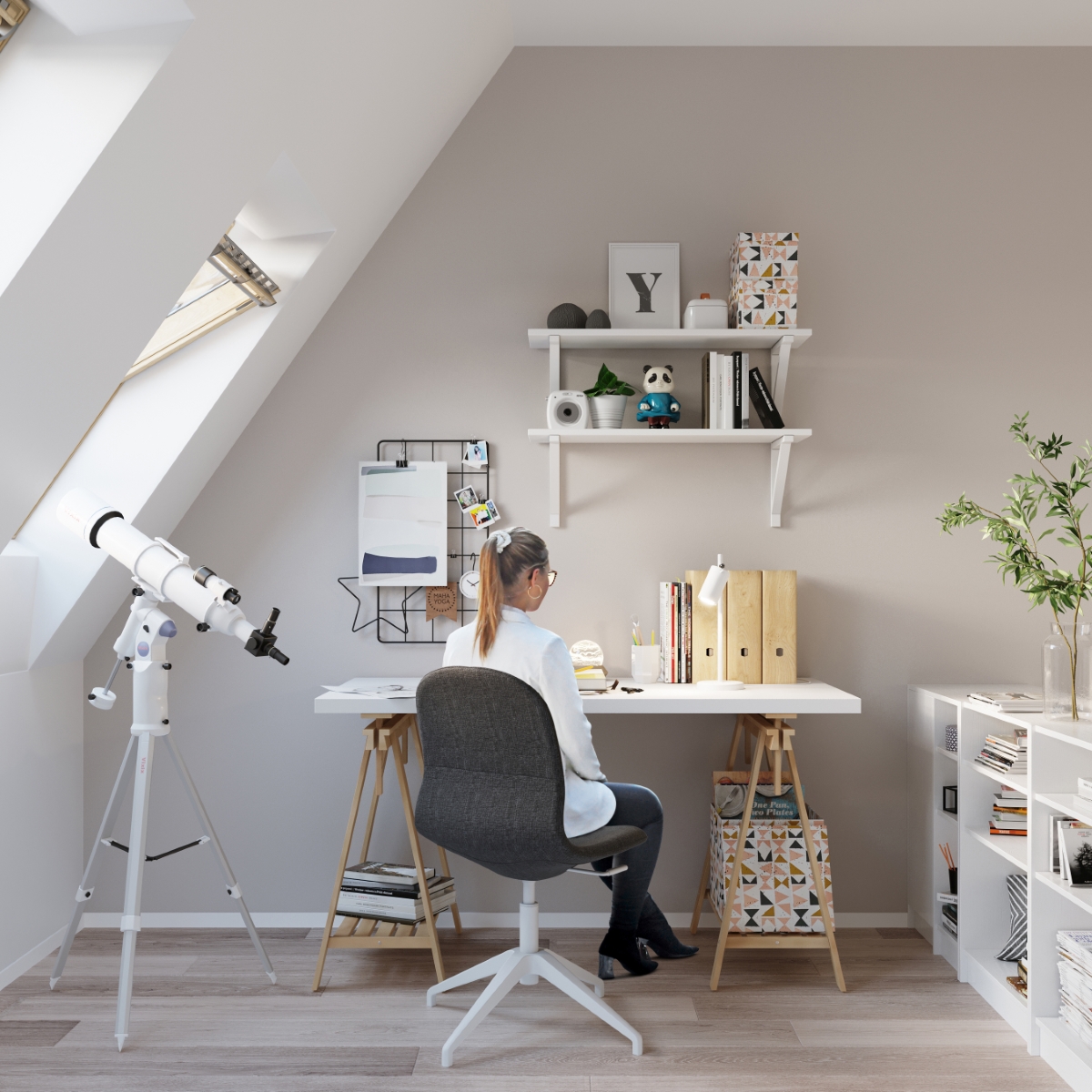 Lampa biurkowa RING biała SL.1090 - Sollux - obrazek 7