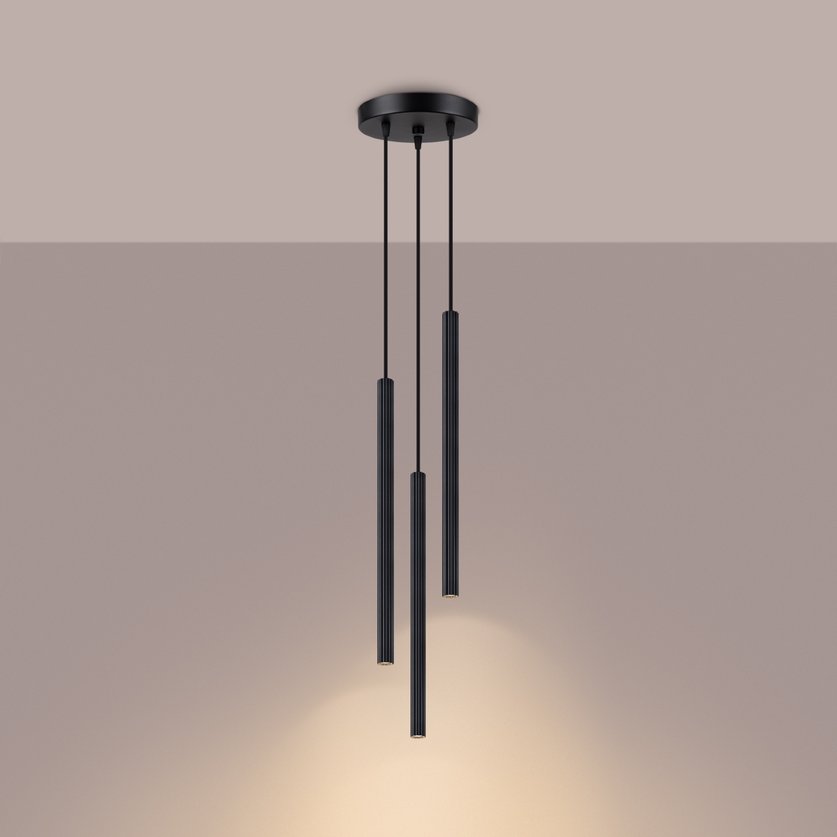 Lampa wisząca ARCHE 3P czarna SL.1341 - Sollux - obrazek 3