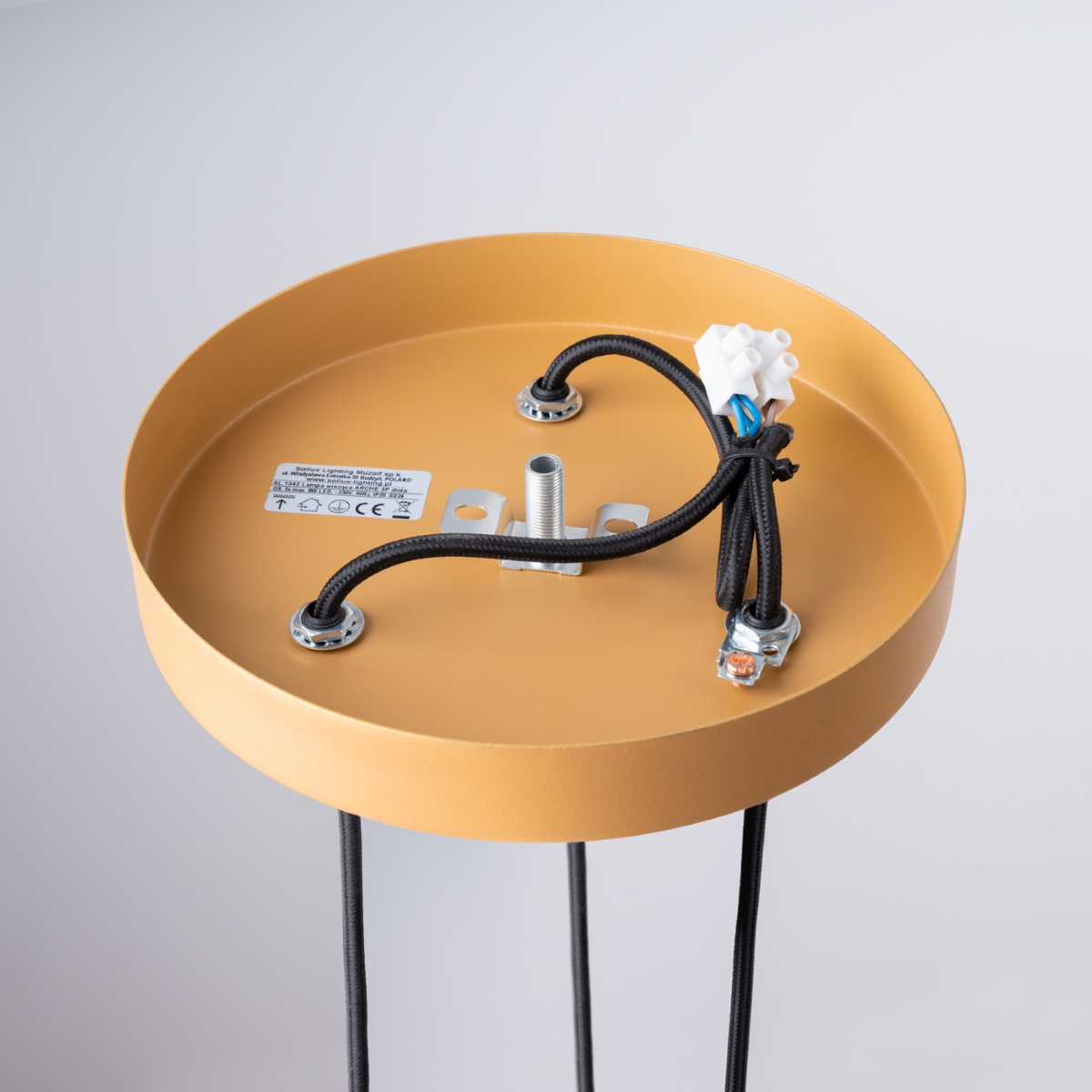 Lampa wisząca ARCHE 3P złota SL.1342 - Sollux - obrazek 4