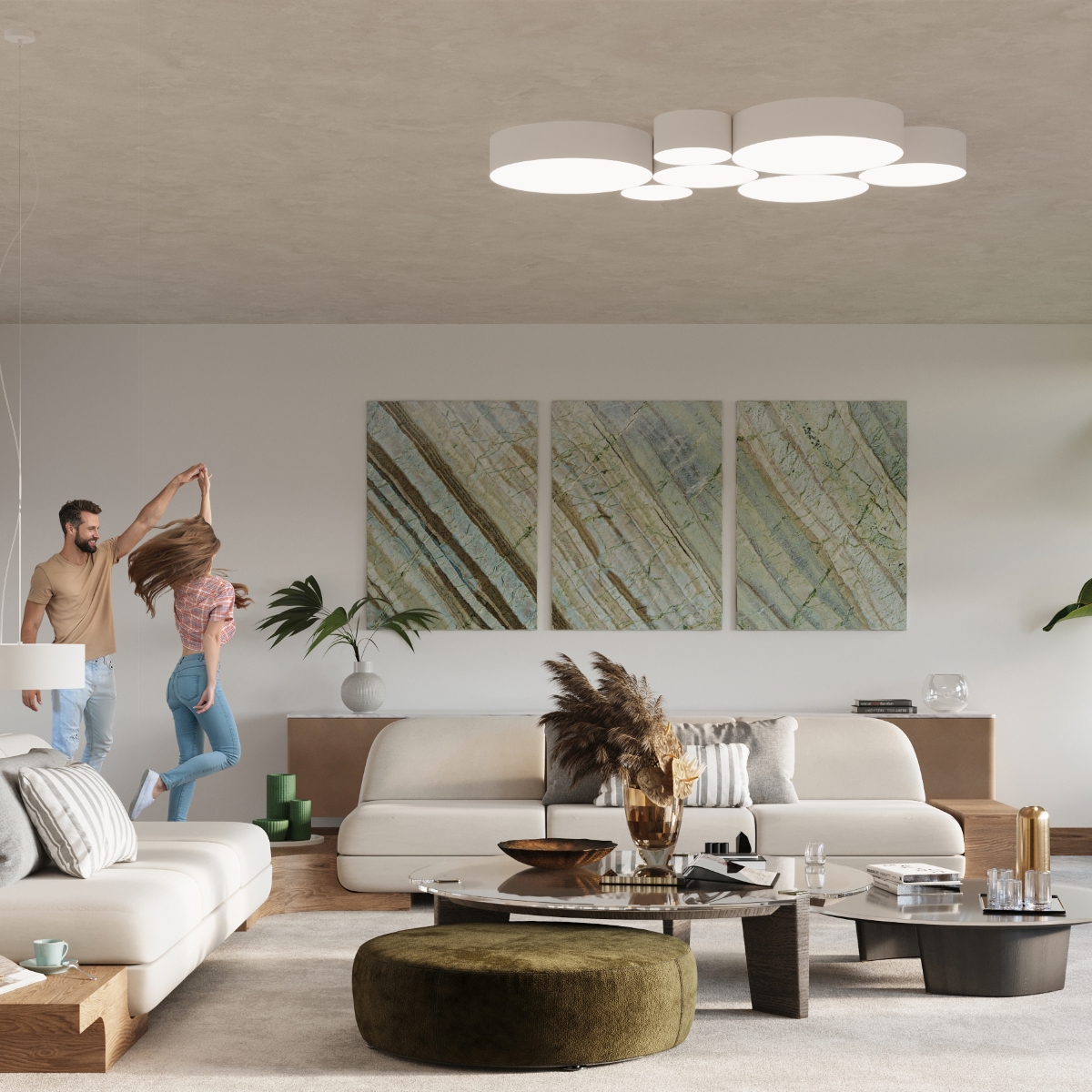 Lampa wisząca ARENA 45 biała SL.0120 - Sollux - obrazek 7