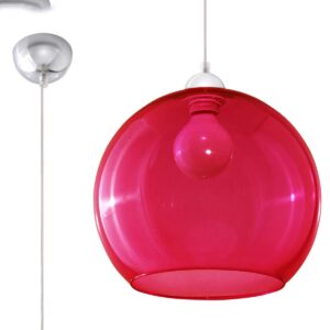 Lampa wisząca BALL czerwona SL.0253 - Sollux