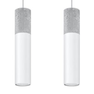 Lampa wisząca BORGIO 2 biały SL.0648 - Sollux