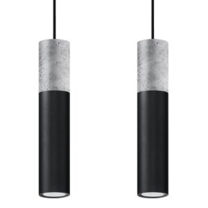 Lampa wisząca BORGIO 2 czarny SL.0651 - Sollux