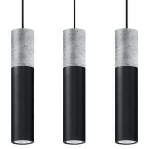Lampa wisząca BORGIO 3L czarny SL.0652 - Sollux