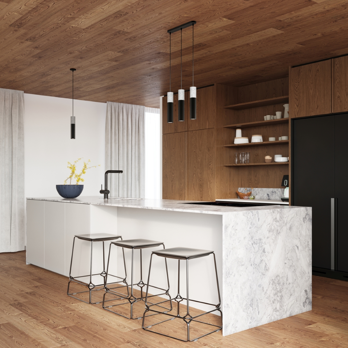 Lampa wisząca BORGIO 3P czarny SL.1081 - Sollux - obrazek 7