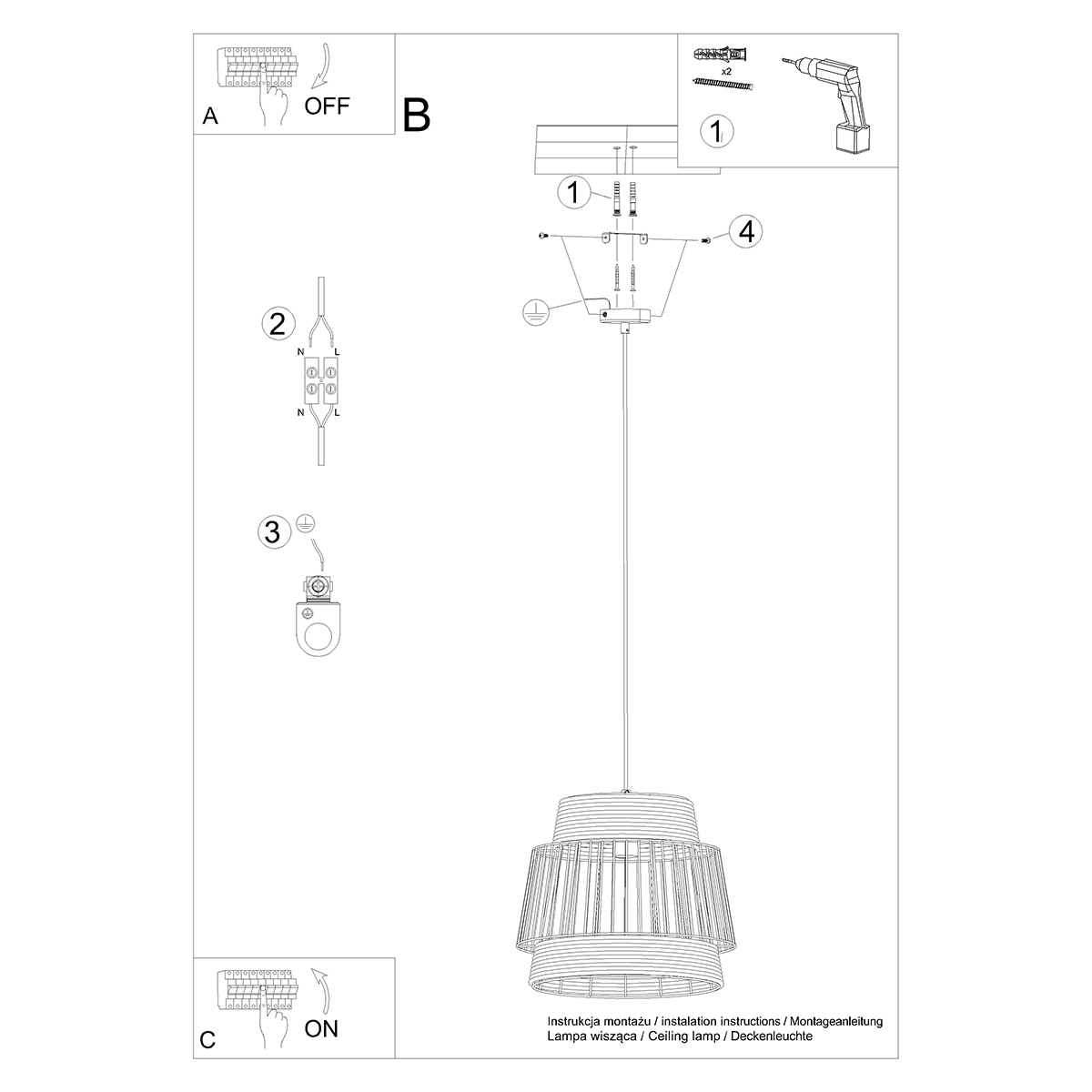 Lampa wisząca BRILO SL.1253 - Sollux - obrazek 6