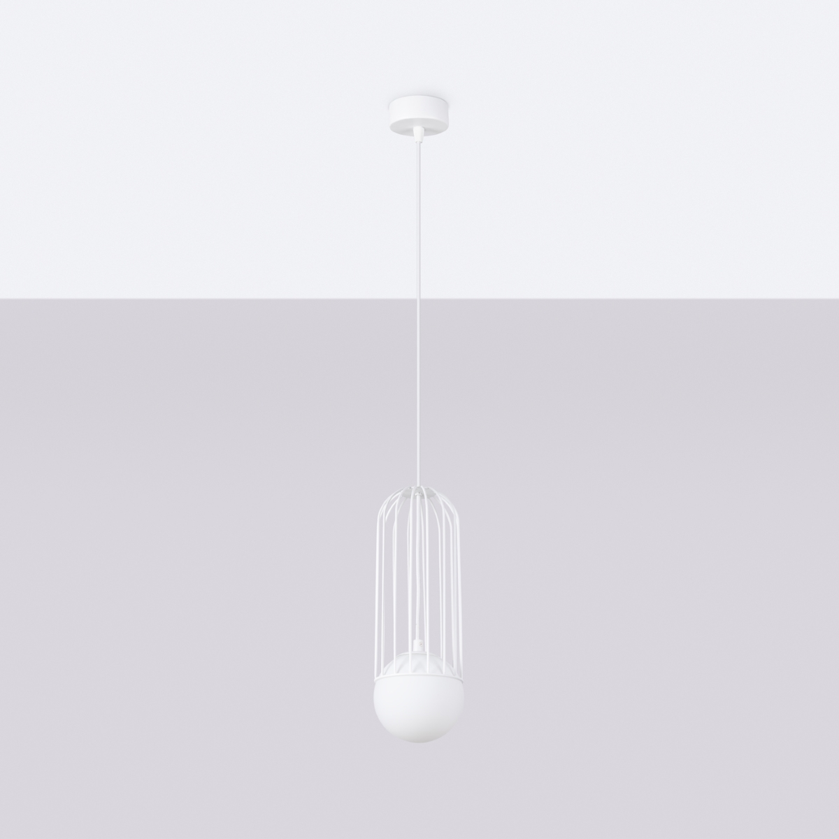 Lampa wisząca BRINA 1 biała SL.1331 - Sollux - obrazek 2