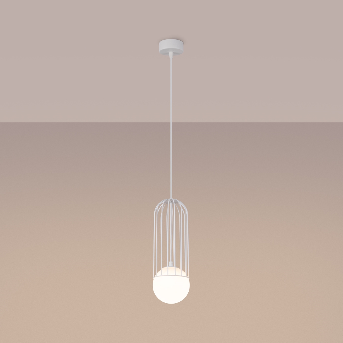 Lampa wisząca BRINA 1 biała SL.1331 - Sollux - obrazek 3