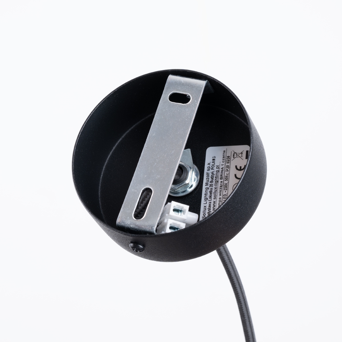 Lampa wisząca BRINA 1 czarna SL.1332 - Sollux - obrazek 4