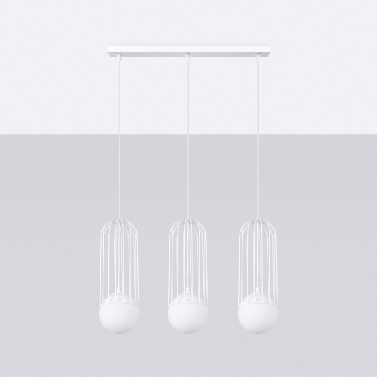 Lampa wisząca BRINA 3L biała SL.1333 - Sollux - obrazek 2