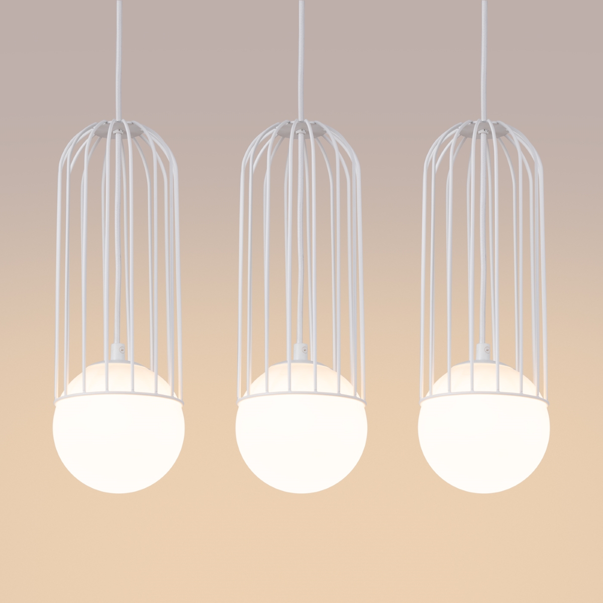 Lampa wisząca BRINA 3L biała SL.1333 - Sollux - obrazek 5