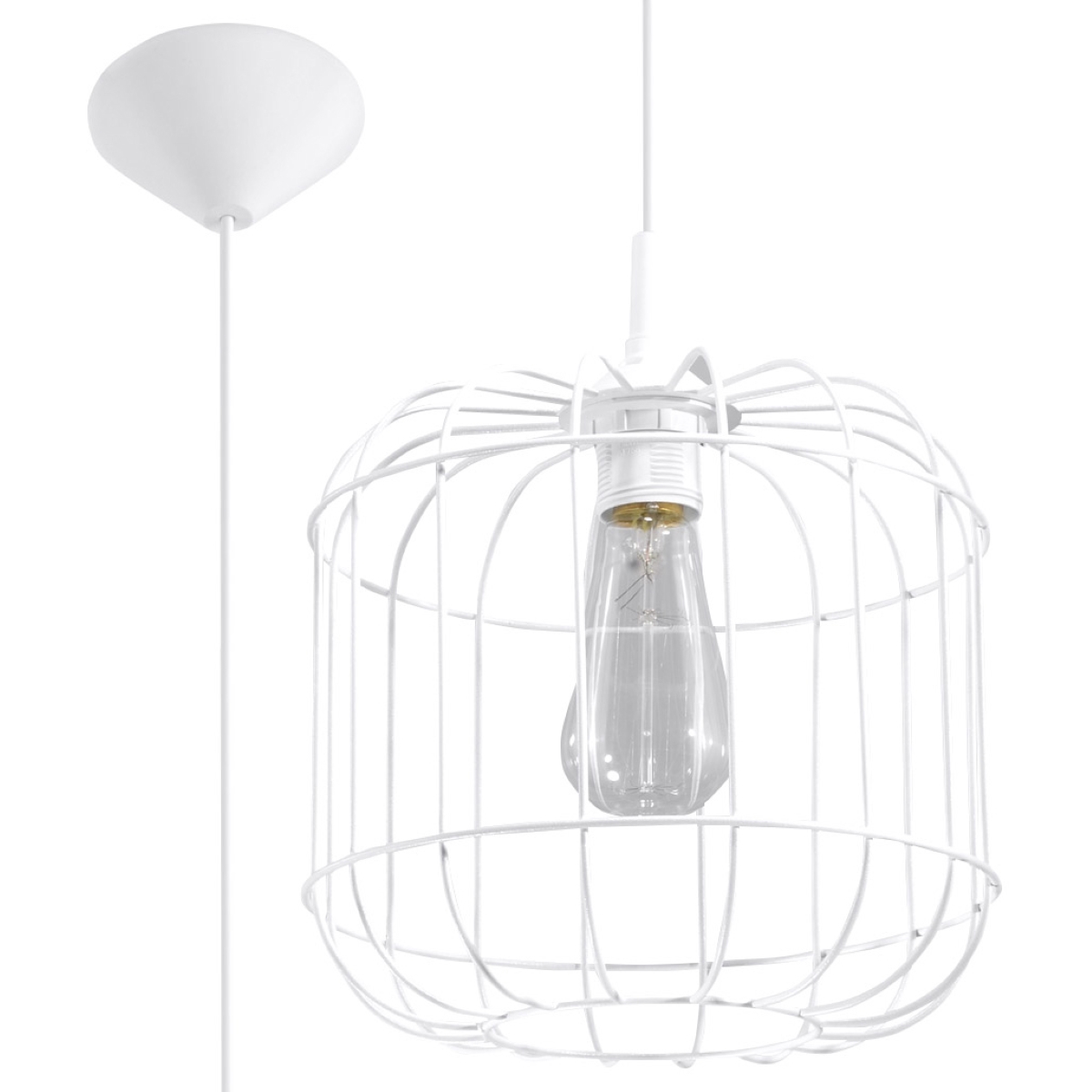 Lampa wisząca CELTA biała SL.0295 - Sollux
