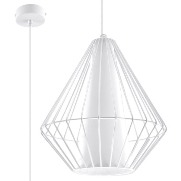 Lampa wisząca DEMI biała SL.0297 - Sollux