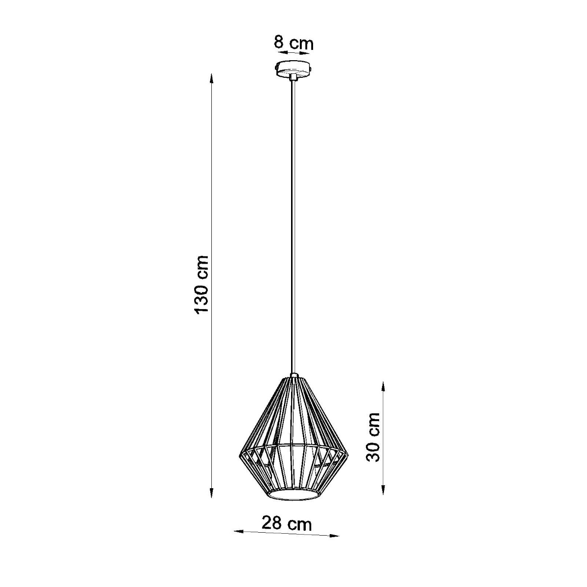 Lampa wisząca DEMI czarna SL.0298 - Sollux - obrazek 4