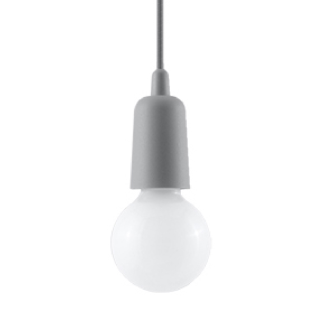 Lampa wisząca DIEGO 1 szara SL.0575 - Sollux