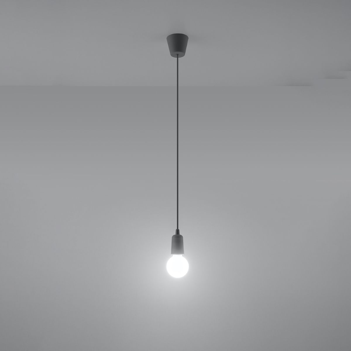 Lampa wisząca DIEGO 1 szara SL.0575 - Sollux - obrazek 3
