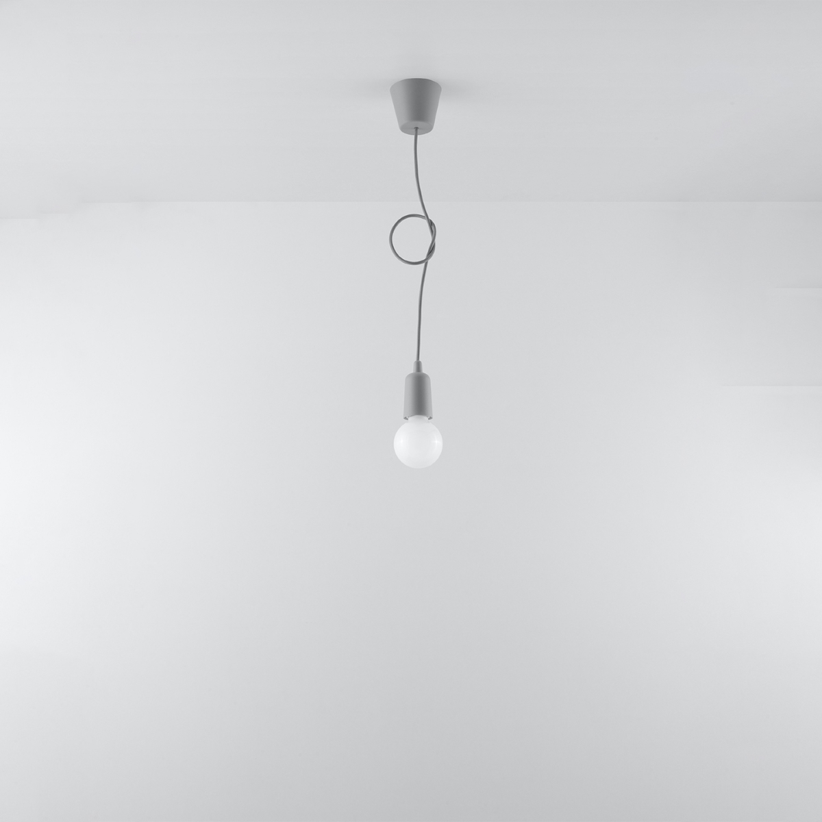 Lampa wisząca DIEGO 1 szara SL.0575 - Sollux - obrazek 5