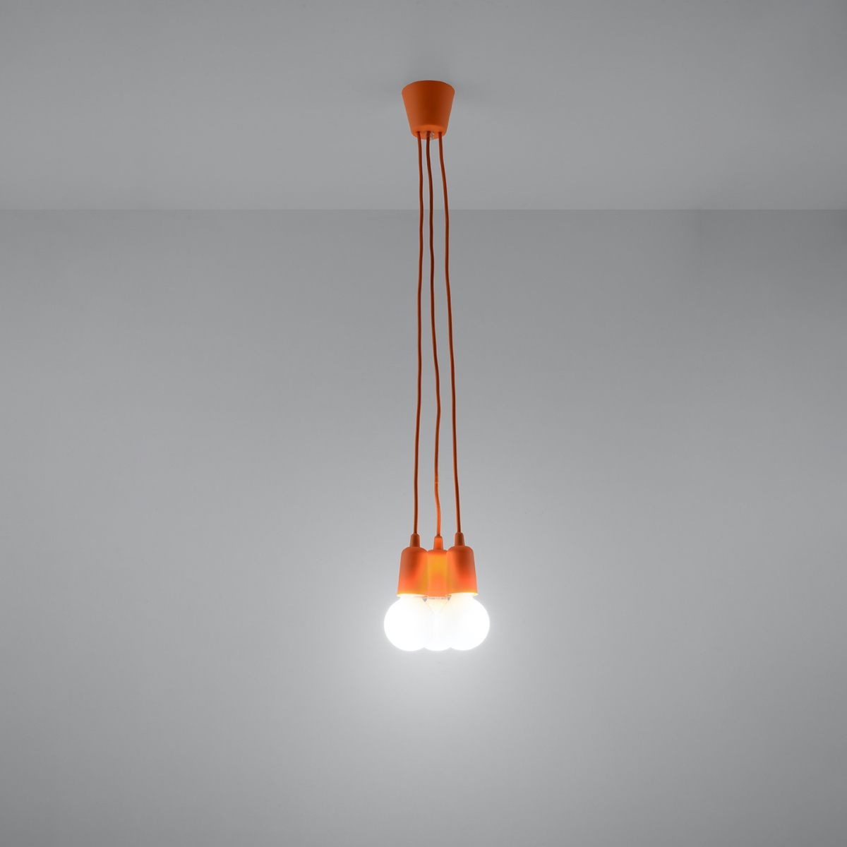 Lampa wisząca DIEGO 3 pomarańczowy SL.0585 - Sollux - obrazek 3