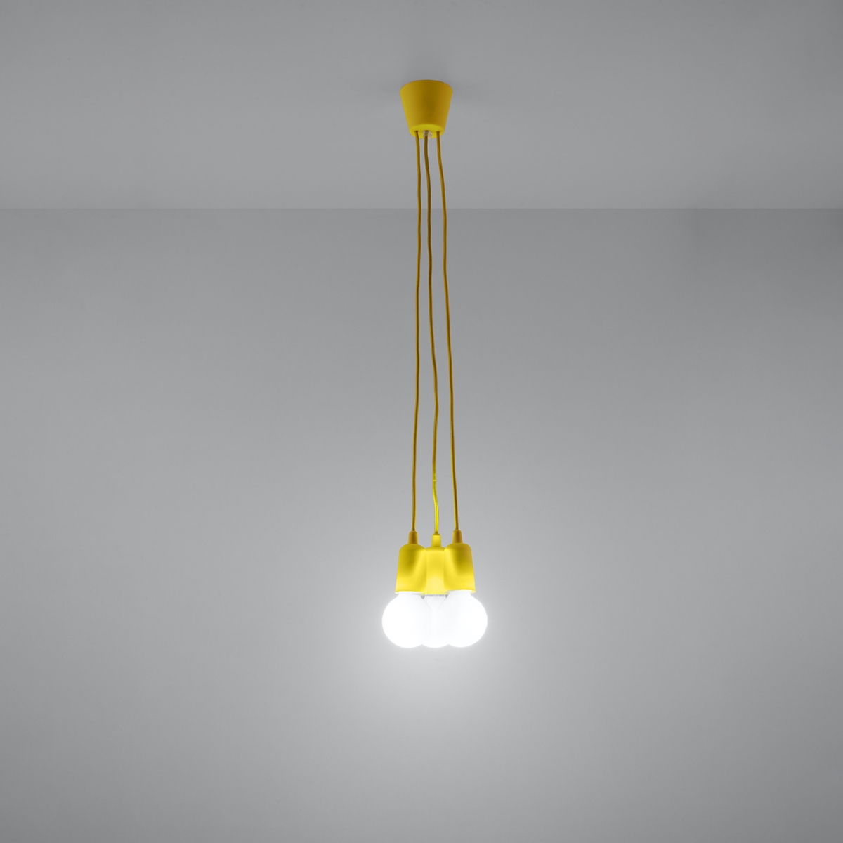 Lampa wisząca DIEGO 3 żółta SL.0579 - Sollux - obrazek 3