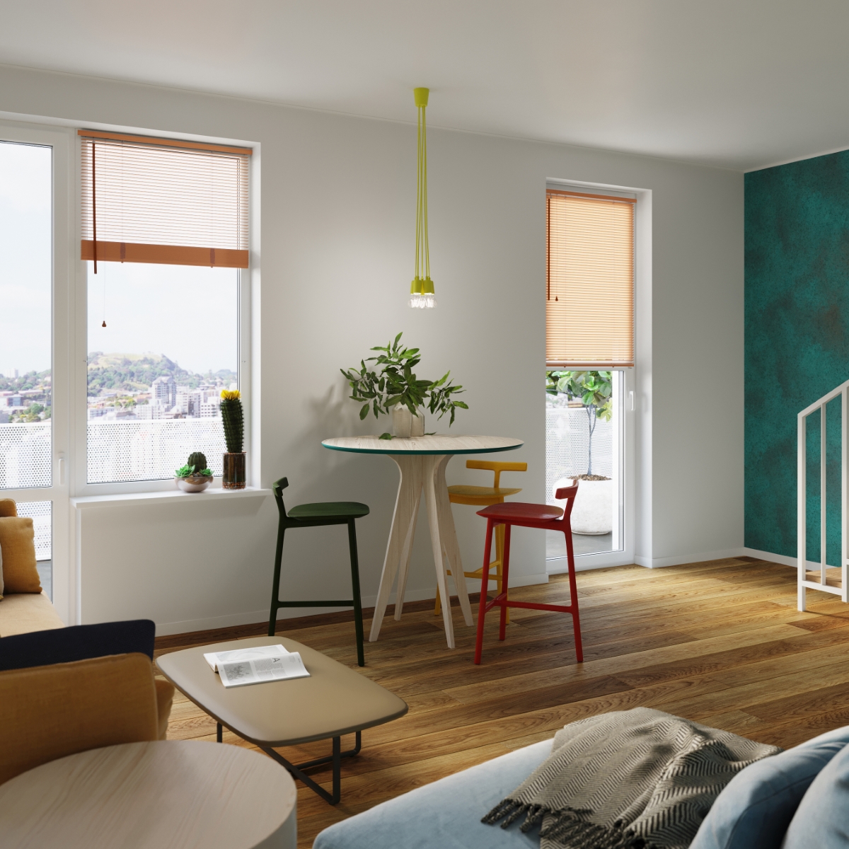 Lampa wisząca DIEGO 3 żółta SL.0579 - Sollux - obrazek 10