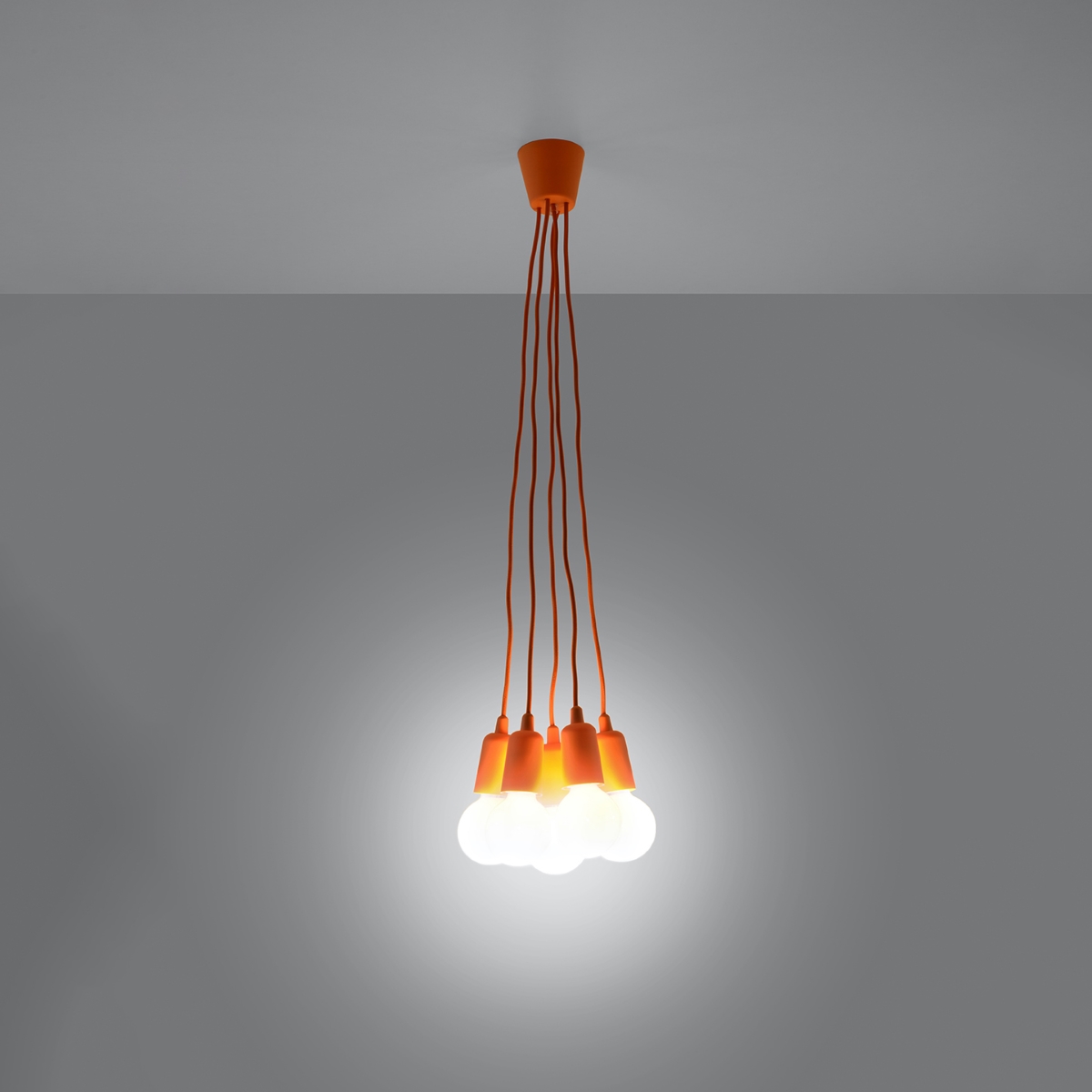 Lampa wisząca DIEGO 5 pomarańczowy SL.0586 - Sollux - obrazek 3