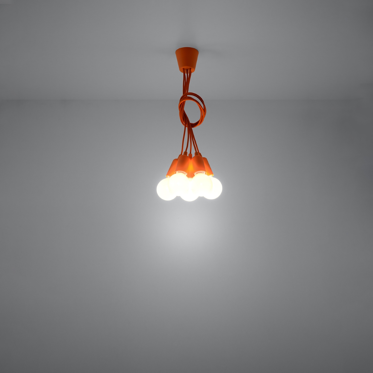Lampa wisząca DIEGO 5 pomarańczowy SL.0586 - Sollux - obrazek 6