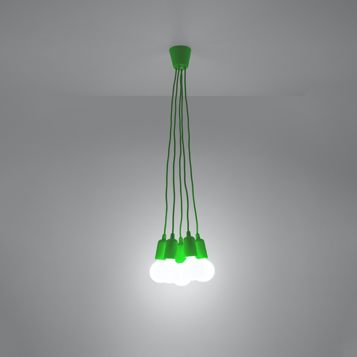 Lampa wisząca DIEGO 5 zielony SL.0583 - Sollux - obrazek 3