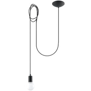 Lampa wisząca EDISON 1 LONG czarny SL.0369 - Sollux