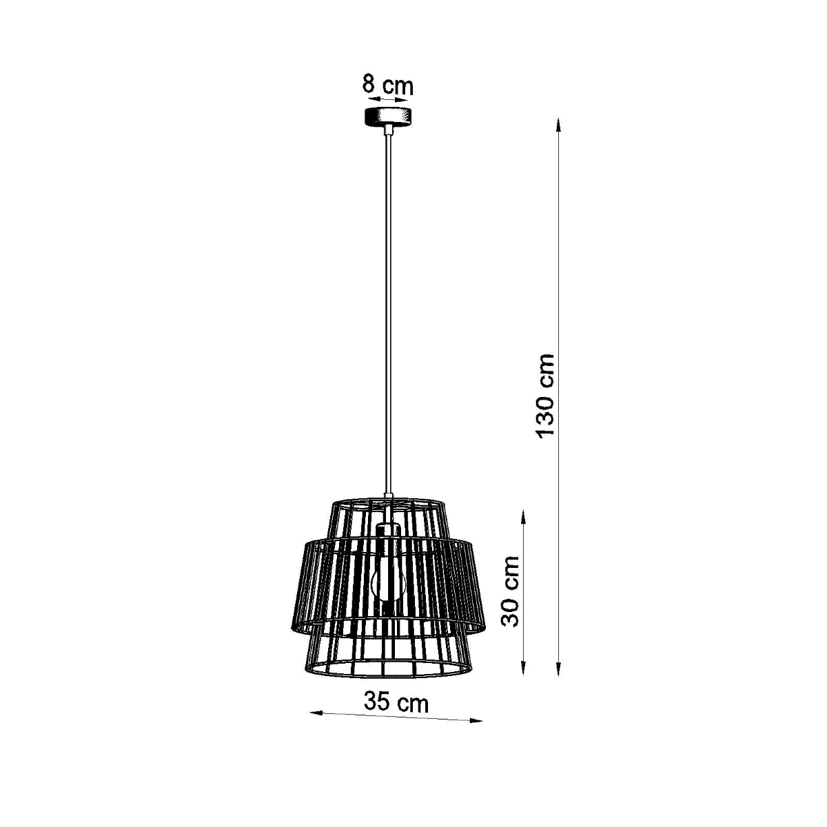 Lampa wisząca GATE czarny SL.0663 - Sollux - obrazek 4