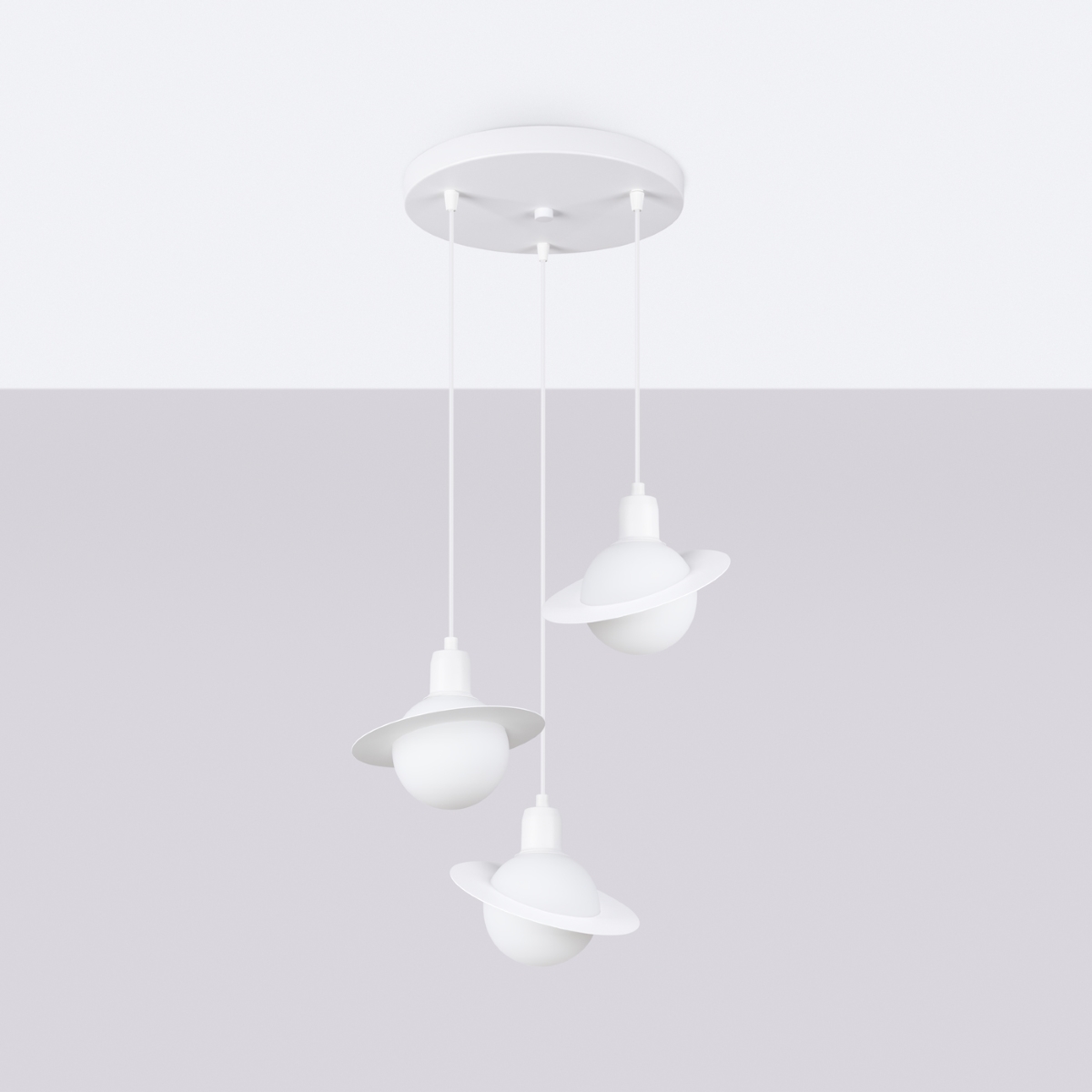 Lampa wisząca HYPERION 3P biały SL.1357 - Sollux - obrazek 2