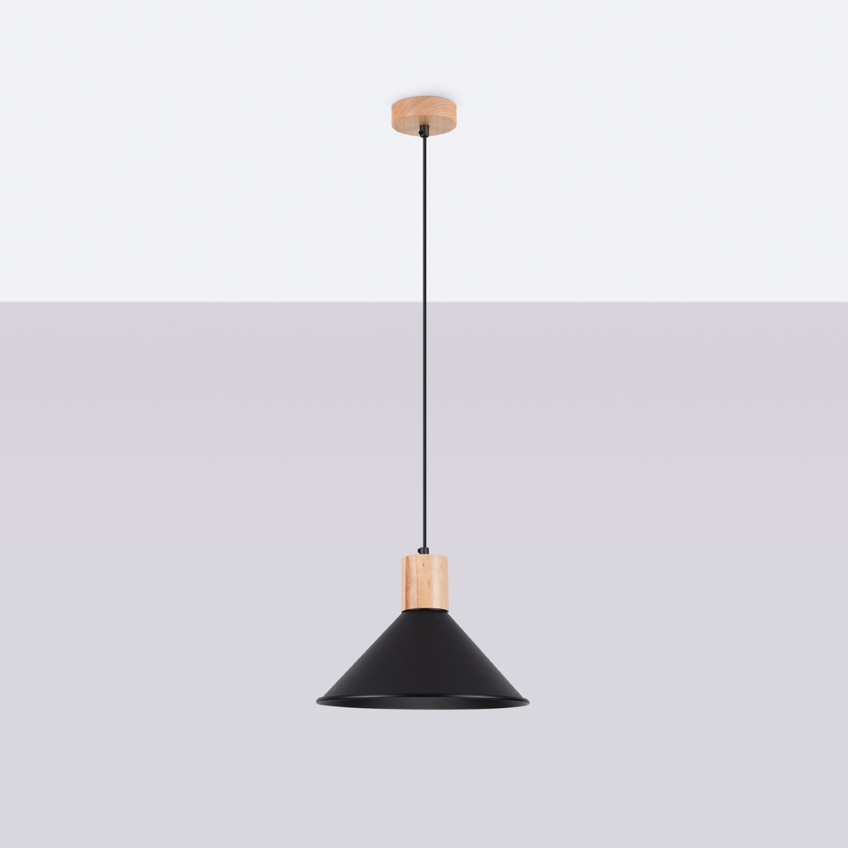 Lampa wisząca JAGA czarna SL.1320 - Sollux - obrazek 2